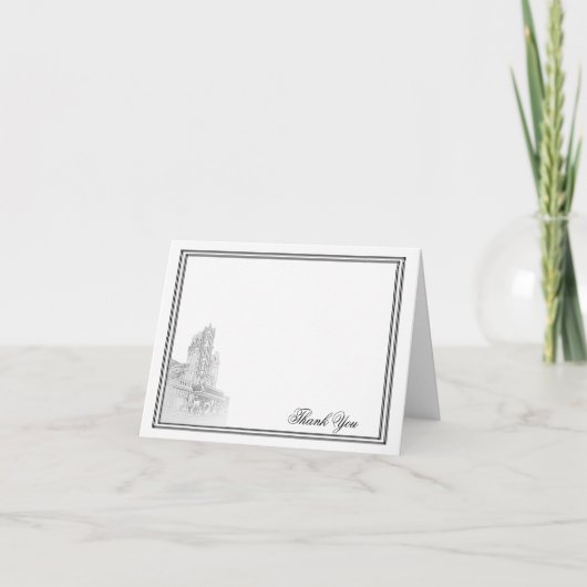 アトランタでの目的地ウェディング ありがとう サンキューカード (正面)