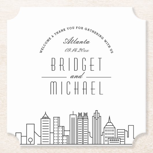 アトランタで恋をする |シティスカイラインへようこそ ペーパーコースター (正面)