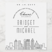 アトランタで恋をする |応援&感謝してい! ワインラベル (シングルラベル)