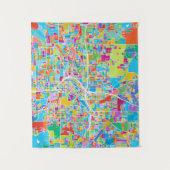 アトランタのカラフルな地図 タペストリー (正面)