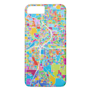 アトランタのカラフルな地図 iPhone 8 PLUS/7 PLUSケース