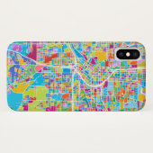 アトランタのカラフルな地図 Case-Mate iPhoneケース (裏面(横))