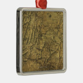 アトランタのキャンペーン-内戦のパノラマ式の地図 メタルオーナメント (右)