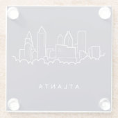 アトランタのスカイライン ガラスコースター (裏面)