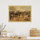アトランタの南北戦争包囲by Thure de Thulstrup ポスター (キッチン)