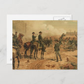 アトランタの南北戦争包囲by Thure de Thulstrup ポストカード (正面/裏面)