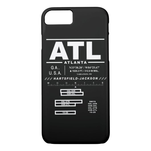 アトランタの国際空港ATLのiPhoneの場合 Case-Mate iPhoneケース (裏面)