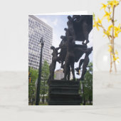 アトランタの彫刻 カード (黄色い花)