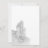 アトランタの行先の結婚式招待状 招待状 (裏面)