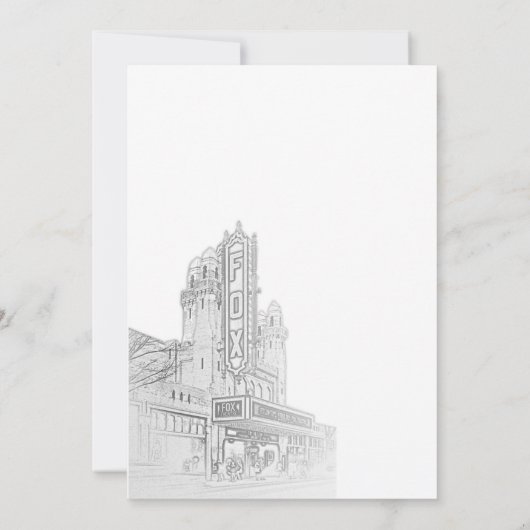 アトランタの行先の結婚式招待状 招待状 (裏面)