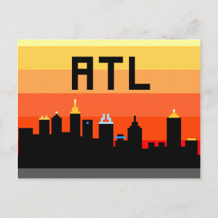 アトランタの8ビットスカイラインATL ポストカード