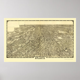 アトランタのGAのパノラマ式の地図- 1919年 ポスター