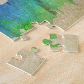 アトランタのGA |の水彩画都市スカイライン ジグソーパズル (側面)