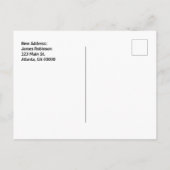 アトランタへの移動ヴィンテージ変更住所 案内ポストカード (裏面)