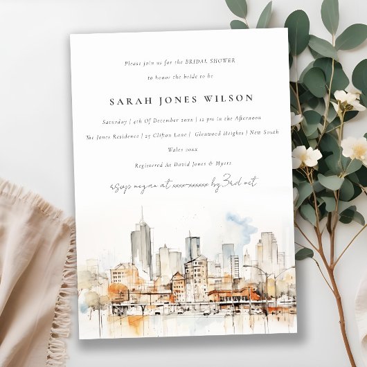 アトランタエレガントジョージアランドスケープブライダルシャワー 招待状