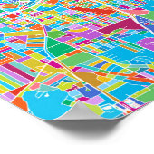 アトランタカラフルの地図 ポスター (角)