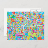 アトランタカラフルの地図 ポストカード (正面/裏面)