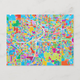 アトランタカラフルの地図 ポストカード