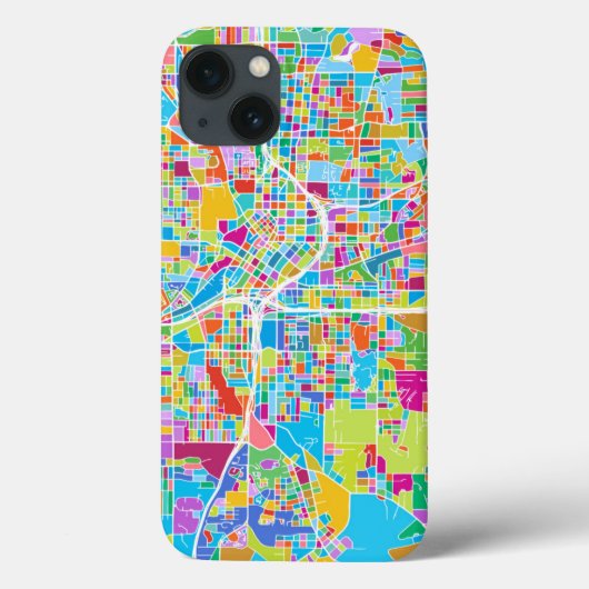アトランタカラフルの地図 Case-Mate iPhoneケース (裏面)