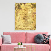 アトランタキャンペーン – 南北戦争パノラママップ キャンバスプリント (インサイチュ (リビング))