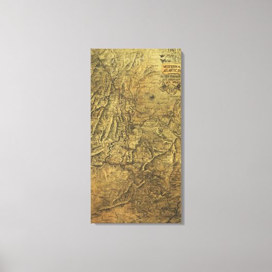 アトランタキャンペーン – 南北戦争パノラママップ キャンバスプリント (正面)