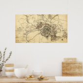 アトランタキャンペーン – 南北戦争パノラママップ ポスター (キッチン)