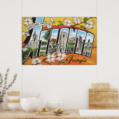 アトランタグルジアからのご挨拶ヴィンテージ ポスター (キッチン)