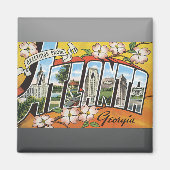 アトランタグルジアからのご挨拶ヴィンテージ マグネット (正面)