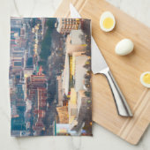 アトランタグルジアビューティフルサンセットシティビュー キッチンタオル (四つ折り)