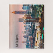 アトランタグルジアビューティフルサンセットシティビュー ジグソーパズル (縦)