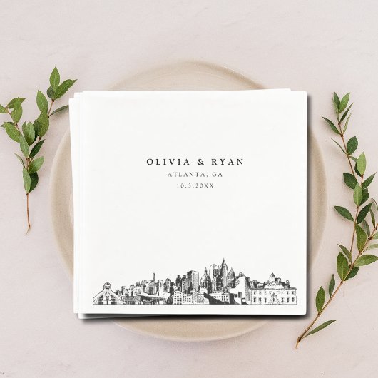 アトランタグルジア結婚ズカクテルナプキン スタンダードカクテルナプキン