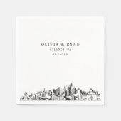 アトランタグルジア結婚ズカクテルナプキン スタンダードカクテルナプキン (正面)