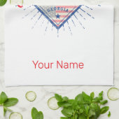 アトランタグルジア統一された州レトロスカイライン キッチンタオル (折り畳み)