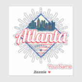 アトランタグルジア統一された州レトロスカイライン シール (シート)