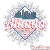 アトランタグルジア統一された州レトロスカイライン シール (正面)