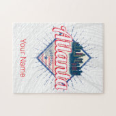 アトランタグルジア統一された州レトロスカイライン ジグソーパズル (横)