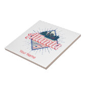 アトランタグルジア統一された州レトロスカイライン タイル (側面)