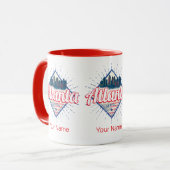 アトランタグルジア統一された州レトロスカイライン マグカップ (正面左)