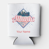 アトランタグルジア統一された州レトロスカイライン 缶クーラー (正面)