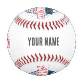 アトランタグルジア統一された州レトロスカイライン 野球ボール (正面)