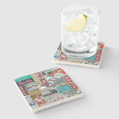 アトランタコラージュコースター、レトロアトランタ、アトランタ ストーンコースター (横)