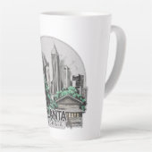 アトランタシティジョージアUSA カフェラテマグ (右アングル)