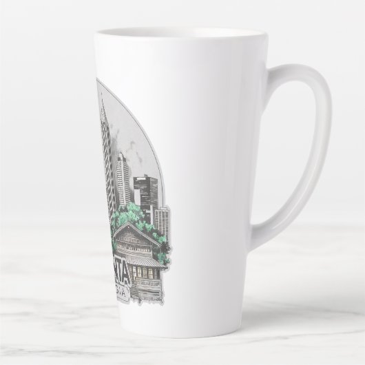 アトランタシティジョージアUSA カフェラテマグ (右)