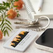 アトランタシティスカイラインマップ座標 キーホルダー (正面右)