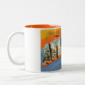 アトランタジョージアからのヴィンテージのカラフルな挨拶 ツートーンマグカップ (左)
