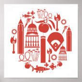 アトランタジョージアのアイコン ポスター (正面)