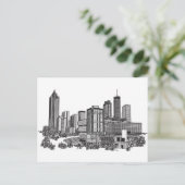 アトランタジョージアのスカイラインの芸術 ポストカード (スタンド正面)