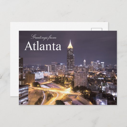 アトランタジョージアのスカイラインポストカードからの挨拶 ポストカード (正面/裏面)