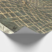 アトランタジョージアのヴィンテージの地図 ラッピングペーパー (角)