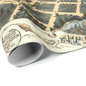 アトランタジョージアのヴィンテージの地図 ラッピングペーパー (ロールコーナー)